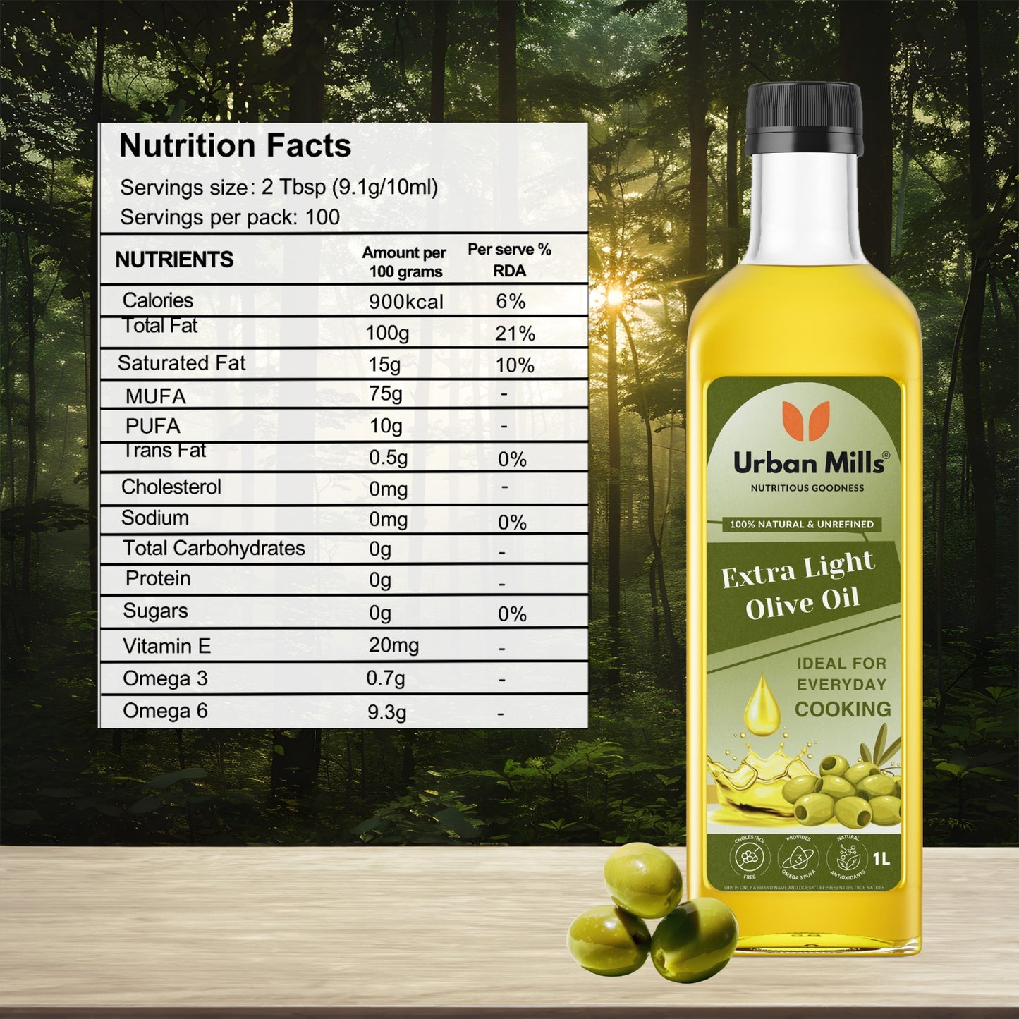 Urban Mills Extra Light Olive Oil